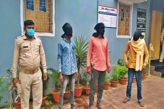 Police arrested gangsters in hazaribag