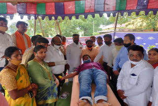 blood donation camp at kowdipally medak district