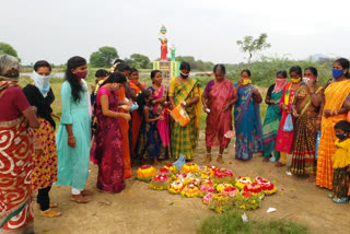 bathukamma festival celebrations at dornakal in mahabubabad district