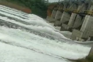 Increase of water inflow to Gondori Nala Reservoir due to heavy rainfall