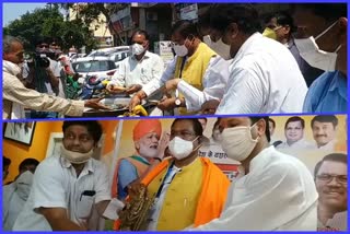 hawan bhandara on pm modi birthday at yamuna vihar