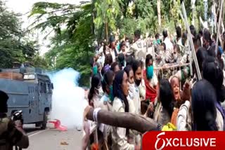 Lathicharge on assistant police personnel in Ranchi