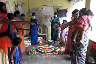 Nutrition Week celebrations in madapur anganvadi center in nirmal district