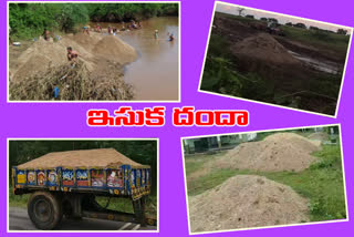 illegal sand transport at anjanapuram village konijerla mandal khammam district