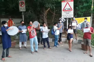 JNU students protest in return to campus