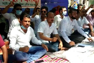 sutia student union protests in Lakhimpur