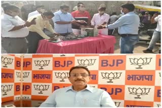 Former MLA Brahm Singh Tanwar distributes masks in Chhatarpur on occasion of birthday of pm modi