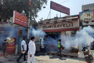 Congress councilor Surendra Setia gets fogging and sanitization in Subhash Nagar