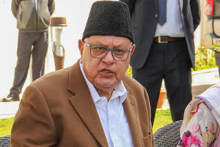 National Conference president and MP Farooq Abdullah speaking in Parliament