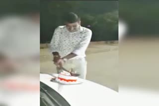 A young man cutting a cake with a sword,  Video viral in Jaipur,  Jaipur Police Operation Fire