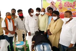 BJP holds blood donation camp to mark PM's birthday in hyderabad