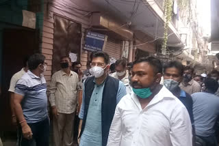 Raghav Chadha and Durgesh Pathak reach Nishant Tanwar house in Narayana