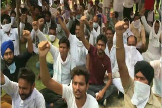 farmer's protest: agitators block roads in hisar  haryana