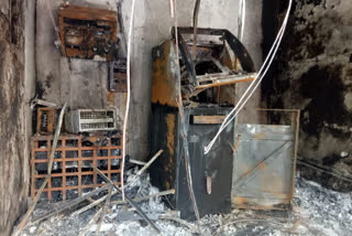 ATM burnt due to fire in Tilak Nagar