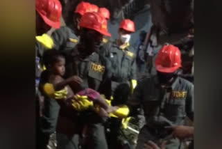 4 year old rescued unharmed from collapsed building in bhiwandi