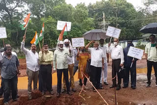 Congress activists Protest