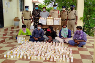 liquor seized  by paltru police at vidapanakal anantapur district