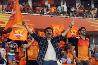 Venkatesh Daggubati cheers for Sunrisers Hyderabad in IPL