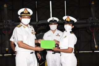 Sub Lieutenant (SLt) Kumudini Tyagi and SLt Riti Singh