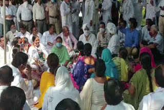 congress workers protest against agriculture bill in yamunanagarcongress workers protest against agriculture bill in yamunanagar