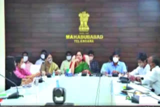 minister sathyavathi review on on lrs, covid problems in mahabubbad district