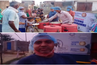 Akshaya Patra organization distributed food to 200 poor families on the 8th day of Service week