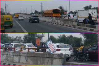 Traffic situation is arising due to repair work of Sarai Kale Khan flyover