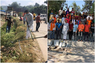 sewa saptah program held by bjp workers in dharampur