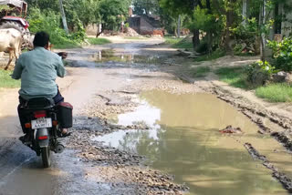 गड्ढायुक्त सड़कें.