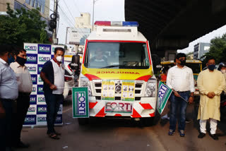 Jaipur news, Free ambulance service, covid-19 patients