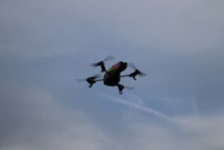 The arms and ammunition airdropped by a Pakistani drone in a village in Akhnoor