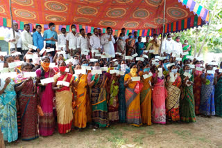 kalyan laxmi cheques distribution at chilpur