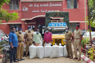 ഇടുക്കി  idukki  ganja  tamilnadu  pilice  seized  cannabis  തമിഴ്‌നാട്  കമ്പം  കഞ്ചാവ്