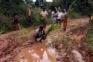 Protest by villagers