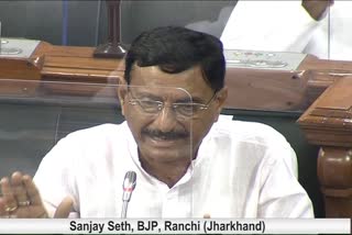 MP Sanjay Seth issues Ranchi-Silli road in Lok Sabha