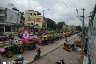 tractors rally at medak