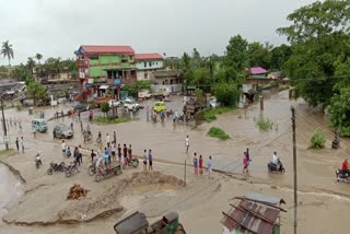 Gohpur Chatrang river is flowing above NH 15