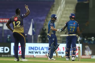 KKR VS MI first innings match Update