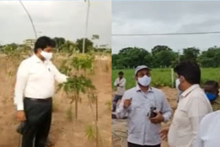 collector hanumantha rao visit at rythu vedika construction site at sangareddy district