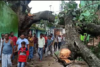 three houses damaged in dhanbad