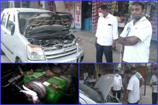 Thieves absconded by stealing battery from car in Jahangirpuri