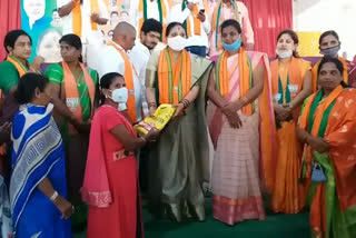 state bjp president geetha murthy in modi birthday celebrations in sangareddy