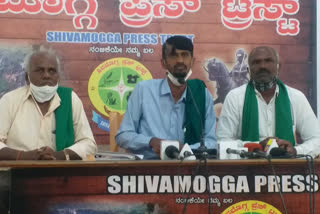 Farmers' Association of Shivamogga district who supported Bharat Bandh