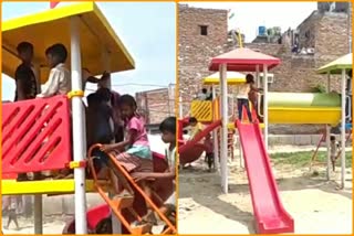 Swing and open gyms in Model Town Assembly  park from MLA Fund for slum dwellers