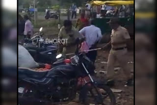 The police closed the vegetable market in vijayapur