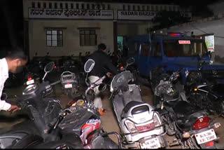 Raichur police fined bike riders not wearing a mask