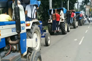 farmers organize tractor rally in panchkula