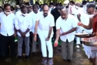 Jala Harathi Program in Gundlakamma Reservoir