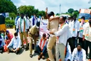 opposition parties protest against agricultural bill at medak collectorate