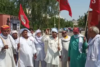 Bharatpur news, Farmers protested, Agriculture Bill